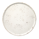 صحن بورسلان ابيض منقط دائري حيف رفيع   GRAGRM32PZ 