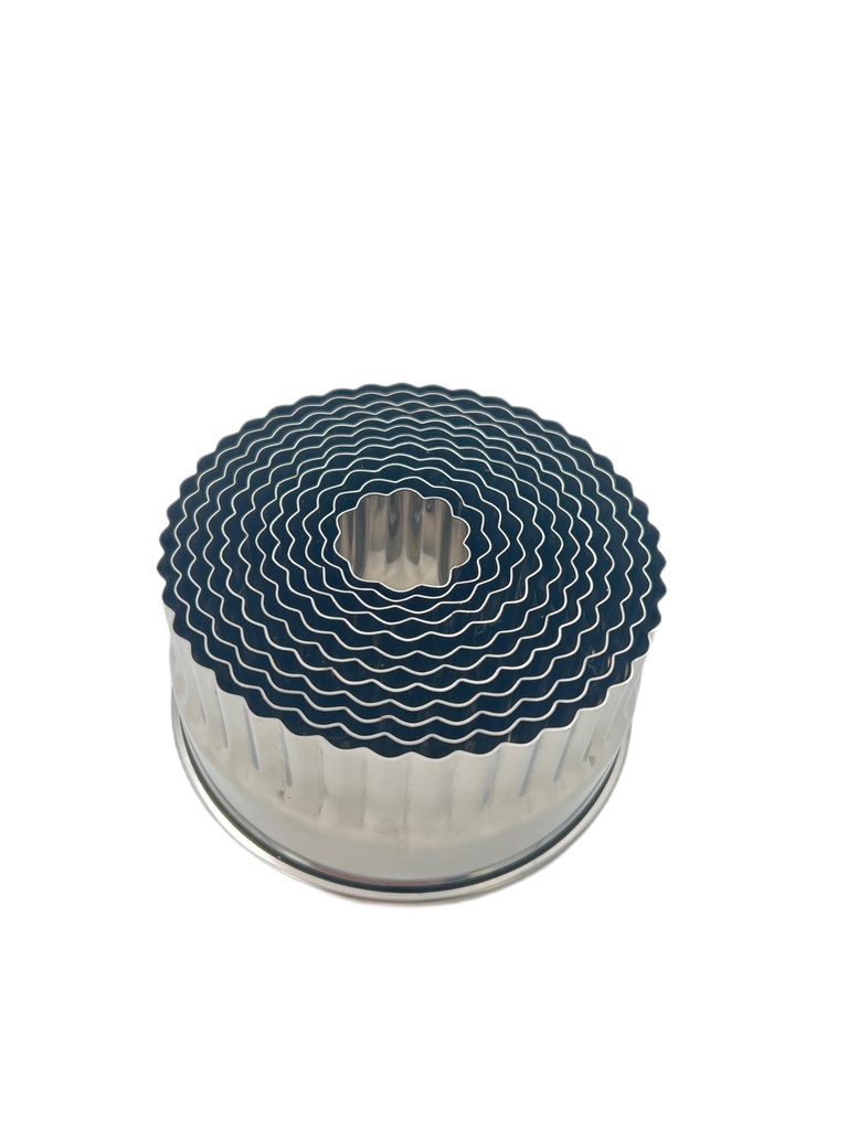 طقم رينجات ستانلس دائري مدرج 12 قطعة  م 