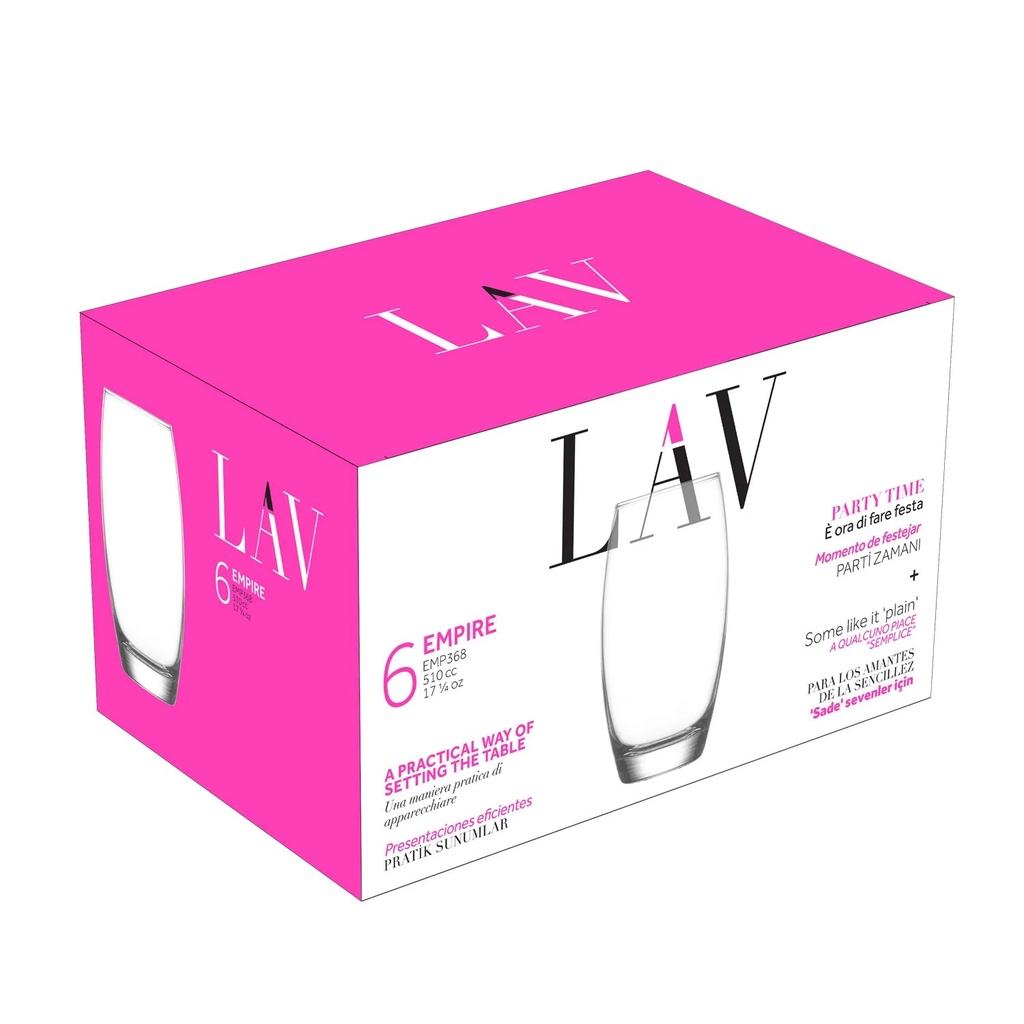  SR  EMPIRE 368 طقم كاسات زجاج 