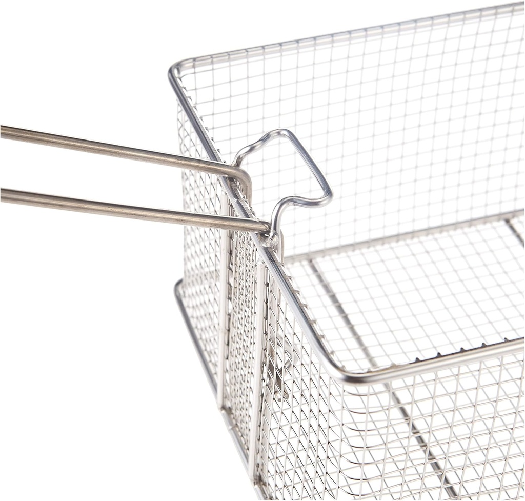 سلة بطاطا ستانلس مستطيل مع يد ستانلس 23*20  م 