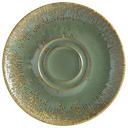 صحن زبدية بورسلان اخضر مع حز بني S-SAGSNLGRM19KKT