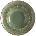 صحن باستا بورسلان اخضر مع حز بني S-SAGSNLGRM24CK