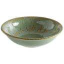 صحن سلطة بورسلان اخضر مع حز بني S-SAGSNLGRM13CK