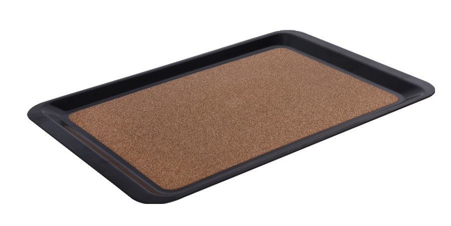 34*49 3449.MS صينية بلاستيك  مستطيل مع ارضية فلين 