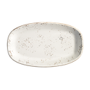 صحن سلطة بورسلان ابيض منقط بيضاوي GRAGRM15OKY