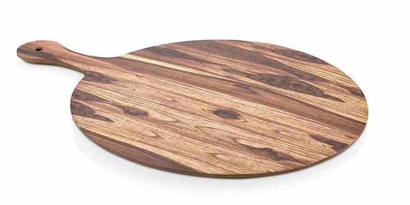  35130.WA قاعدة بيتزا خشب دائري مع يد 30سم 