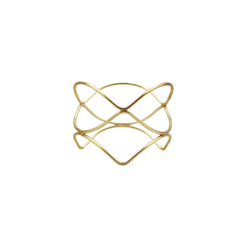 EQ 920606 GD 22*15  ستاند بوفيه ذهبي وسط 