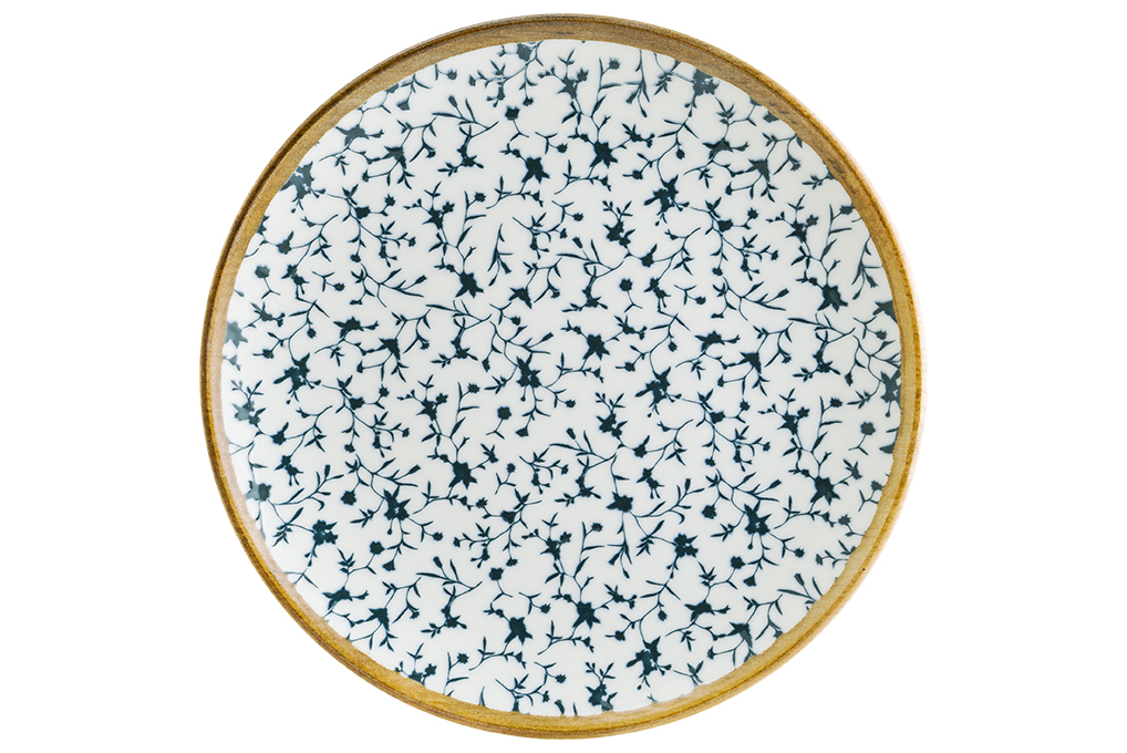  CLF GRM 27  DZ صحن بورسلان دائري مورد ازرق بونا 