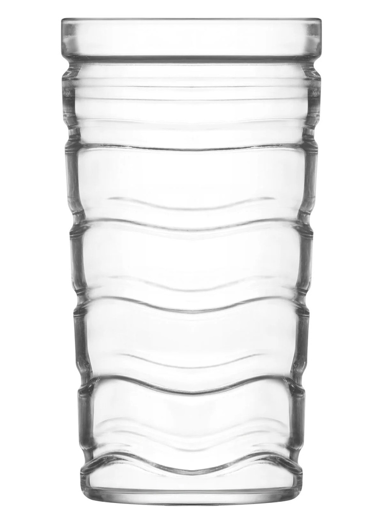  SR  VITALIS  671  طقم كاسات عصير زجاج محززه 