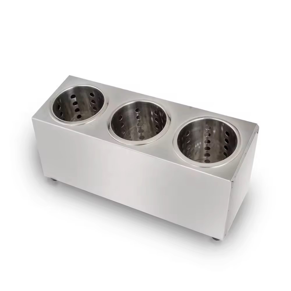 قاعدة ستانلس للمعالق والشوك 3 خانات م 