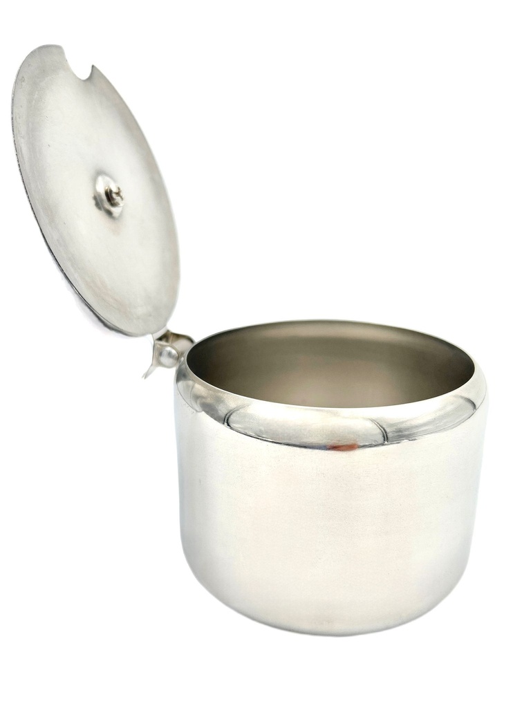 علبة سكر ستانلس مع غطاء  9 سم  م 