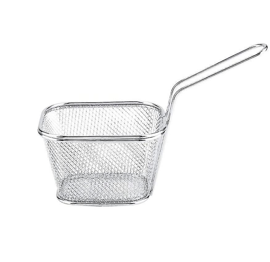 سلة بطاطا ستانلس مربع مع يد خفيف  10.8*5.6 سم م