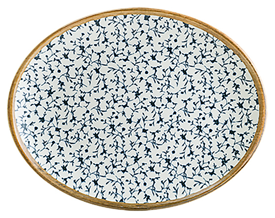  CLF MOVV 31 OV صحن بورسلان بيضاوي مورد ازرق بونا 