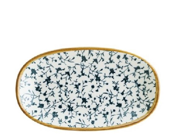  CLF GRM 34 OKY صحن بورسلان مستطيل مورد ازرق 