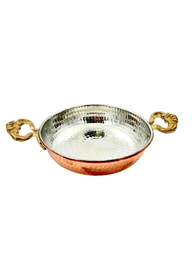 مقلى نحاس مع يدين 16.5 سم تركي 