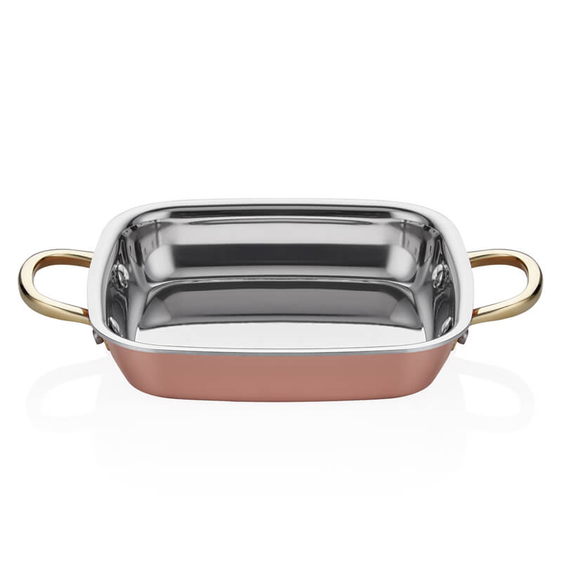  ALTIN BASAK KARE SAHNمقلى نحاس مربع يدين14*16سم 