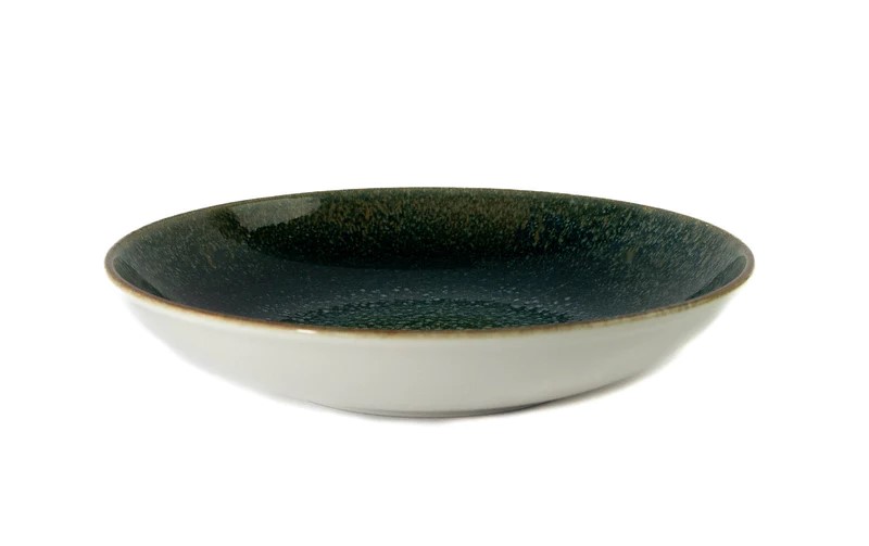  OMRBLM23CK صحن سلطة بورسلان اخضر بونا 