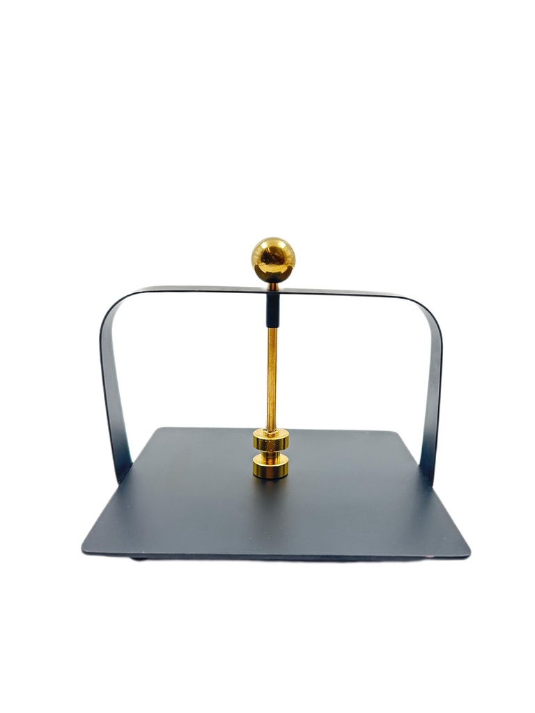 قاعدة محارم نابكنز حديد اسود مربع مع عصا ذهبي م  