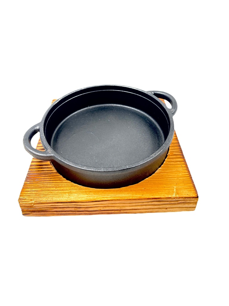 مقلى فهيتا تيفال دائري مع خشب مع يدين 18 سم م