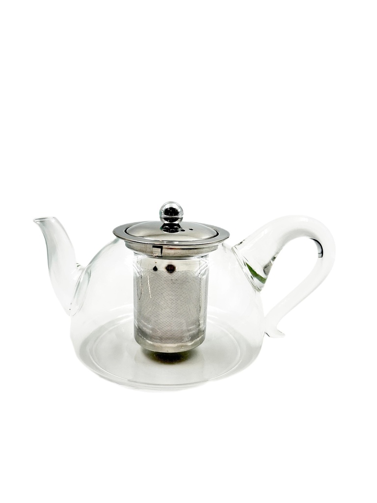 ابريق شاي زجاج شفاف مع غطاء ستانلس 1 لتر CB-800 م