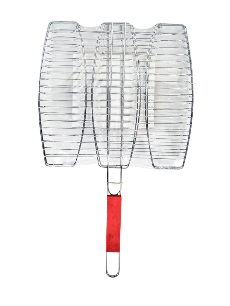 شبك شوي سمك 3 عين يد خشب 38*37سم  م 