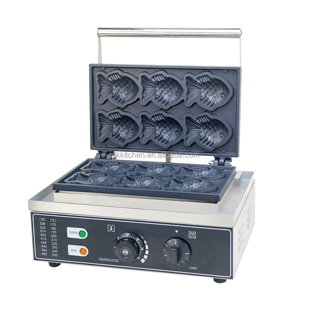 ماكنة وفل سمكة 6 خانات مكبس HX-112- 33.5*30*24 م