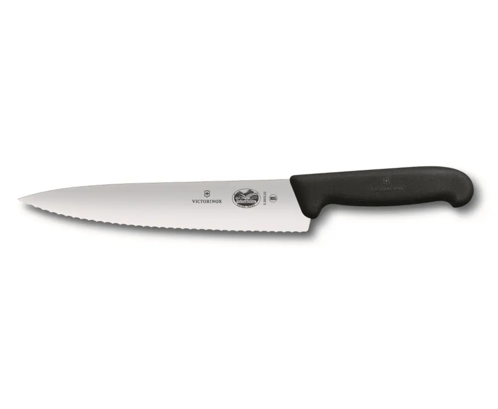 سكينة سلطة منشار يد اسود 25 سم  Victorinox-(5-2033-25)
