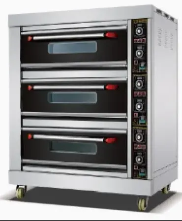 M فرن بيتزا غاز 3 طبقات 9 صواني HGO-39A