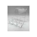 EQ علبة شفاف مقسمة 6 خانات 22*15.5 