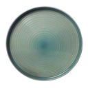 11S102 صحن ملمين اسود محزز دائري مع حيف  