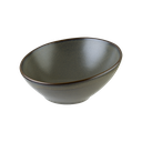 GOIVNT 16 KSصحن سلطة بورسلان زيتي مموج ذهبي مع كسح