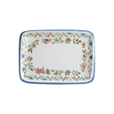  SPRMOV 26 DT صحن بورسلان مستطيل ابيض مورد 