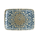  ALHMOV 26 DT صحن بورسلان مربع مورد ازرق ذهبي 