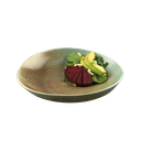  CRL 30 CK صحن سلطة بورسلان مجور تركواز بني 