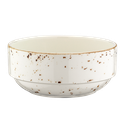 زبدية بورسلان ابيض منقط مع حيف  GRABNC12JO