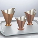 سلة بطاطا نحاس مع يدين ثقيل 16 سم  م 