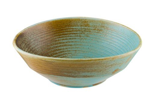 [86977000610464]  CRL 17 KS صحن سلطة بورسلان مجور صغير تركواز بني 