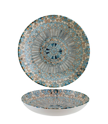 [86977000758210]  S-MT-LUCMZ BLM 25 CK صحن سلطة بورسلان مجور مصدف 