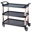 عربية خدمة بلاستيك 3 اسود طبقات 94*51.5*22.5 م   