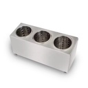 قاعدة ستانلس للمعالق والشوك 3 خانات م 