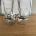 شمعة زجاج مع ستاند طبقتين ساده +محزز 